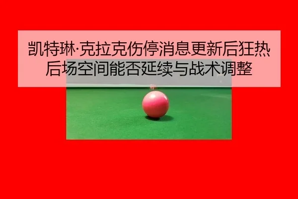凯特琳·克拉克伤停消息更新后狂热后场空间能否延续与战术调整